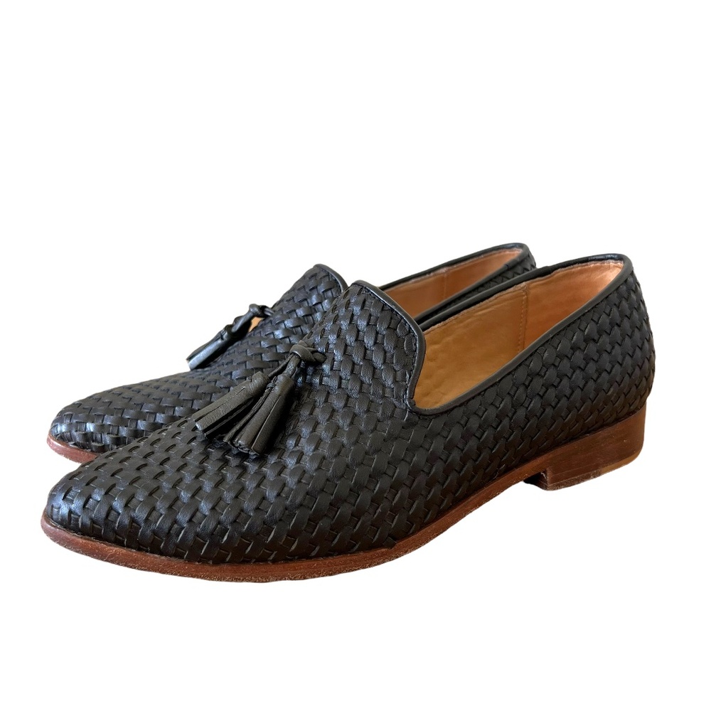 Nisolo Basketweave Leather Tassel Loafers